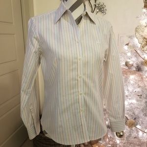 Brooks Brothers Womens Striped Fitted Button Up 4